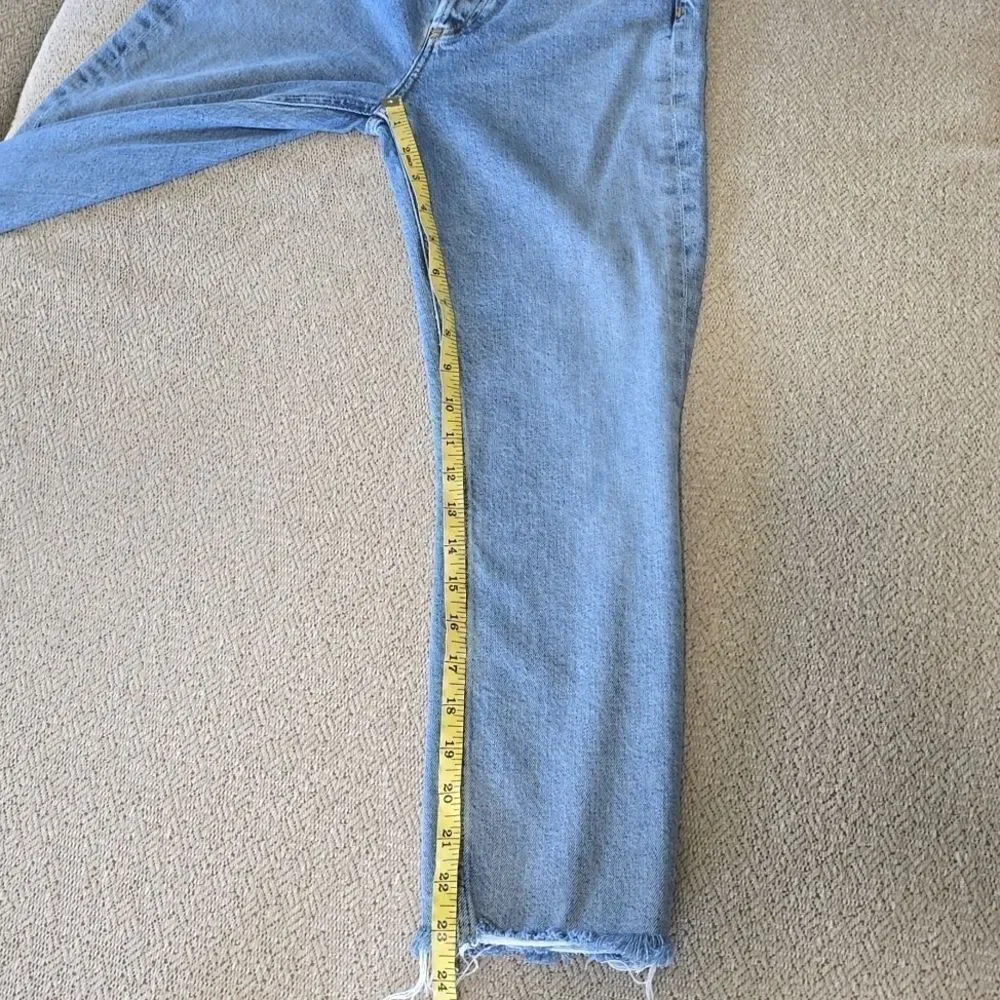Agolde Nico High Rise Slim A093D-3002 Distressed Button fly Jeans - Size 24